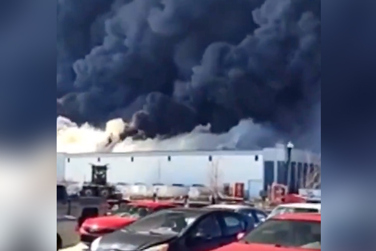 Fire breaks out at Walmart distribution centre in Indiana