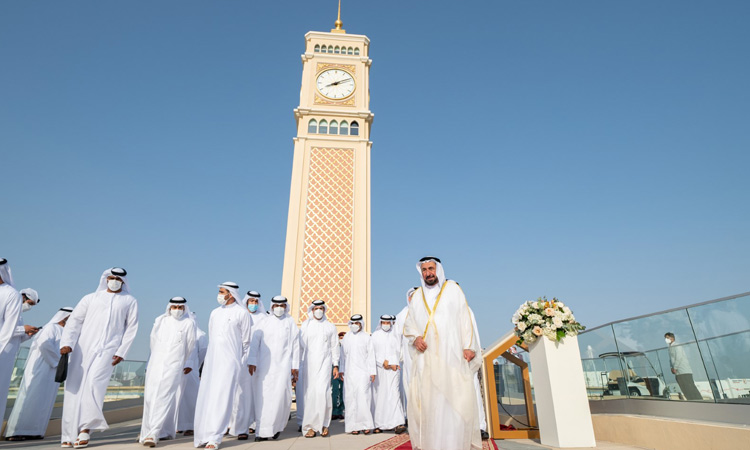 VIDEO: Sheikh Sultan inaugurates Clock Tower Square in Kalba