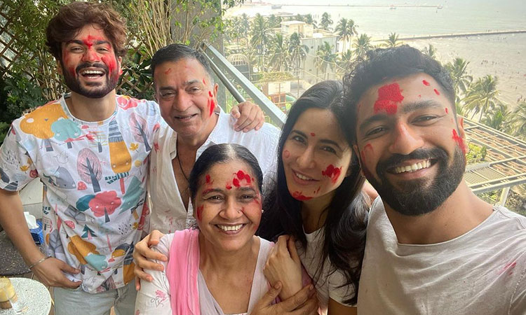 Katrina celebrates first Holi with Kaushals, shares wholesome photos