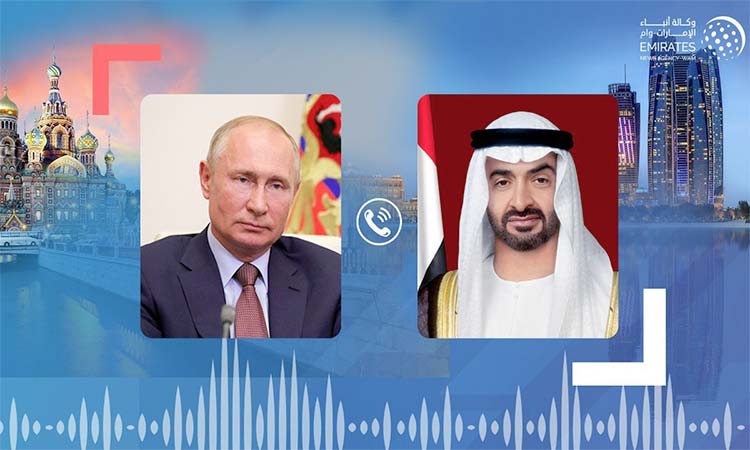 Sheikh Mohamed Bin Zayed calls Putin, urges restoration of peace in Ukraine