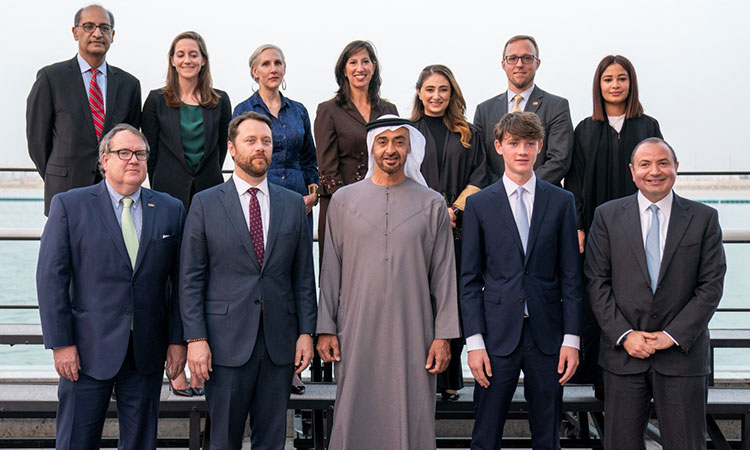 Mohamed Bin Zayed receives Carter Centre members participating in 'Reaching the Last Mile'