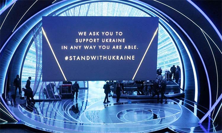 Support for Ukraine shown at Oscars