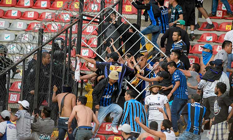 At least 22 wounded in violence at Mexican football match