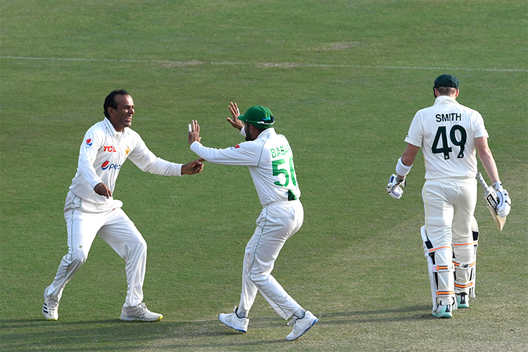 Nauman shines as first Pakistan-Australia Test heads for a draw