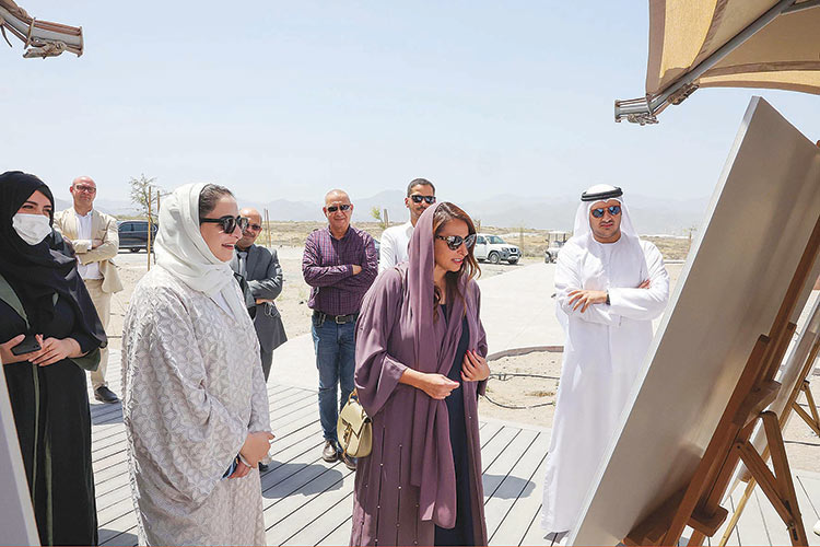 Bodour Al Qasimi inspects  progress of Kalba project