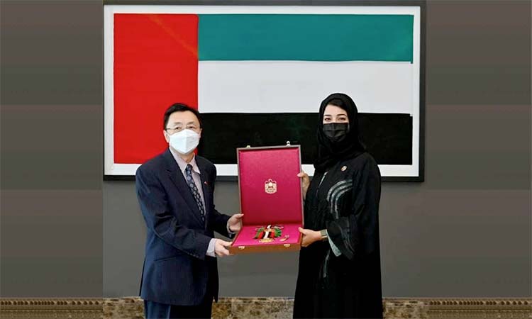 UAE President confers Zayed the Second Medal to Chinese Ambassador