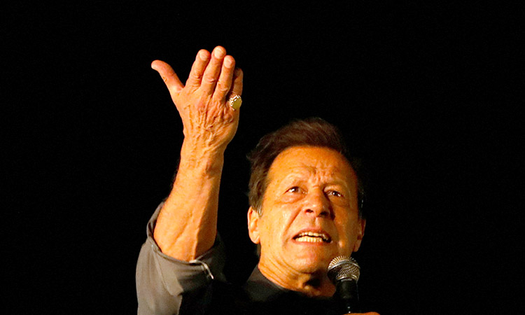 Imran Khan tells tens of thousands of supporters at Karachi rally that he is ‘not anti-India, anti-US’