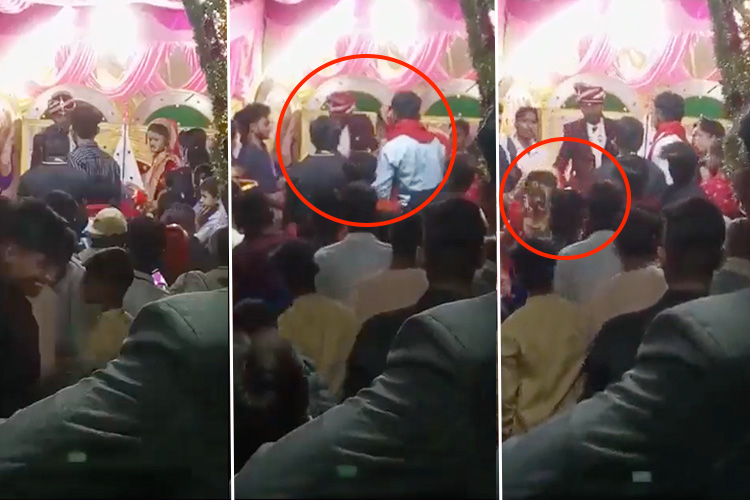 VIDEO: Bride slaps drunken groom on stage, later marries him in India