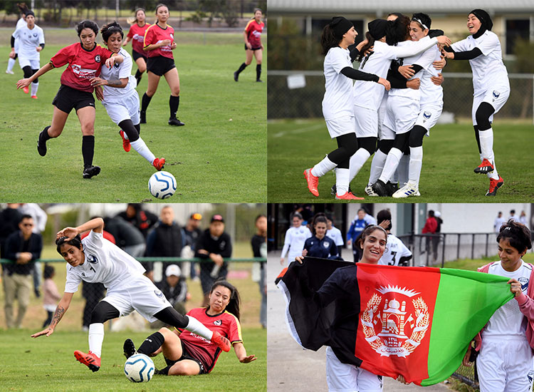 Afghan women players make football debut in Australia