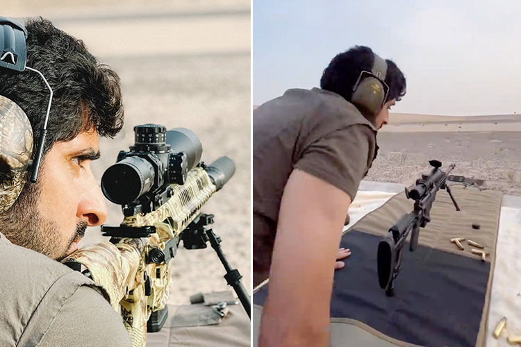 VIDEO: Sheikh Hamdan displays marksmanship with sniper rifle 