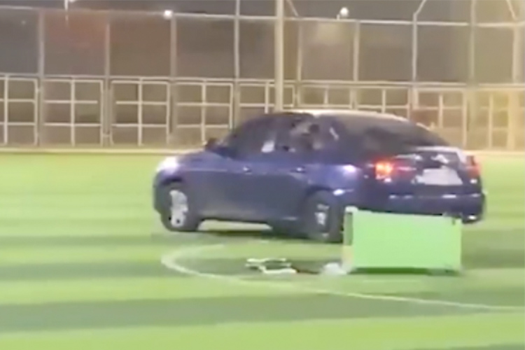 VIDEO: Saudi youth performs driving stunts on a football field, arrested by police