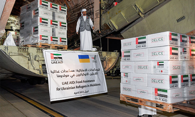 UAE sends aircraft with 30 tonnes of relief supplies to Ukrainian refugees in Moldova