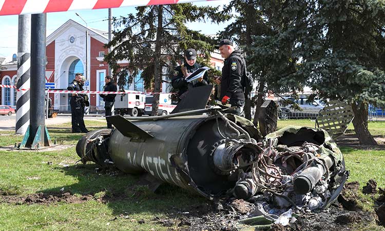 Ukraine seeks tough reply after missile kills 52 at railway station