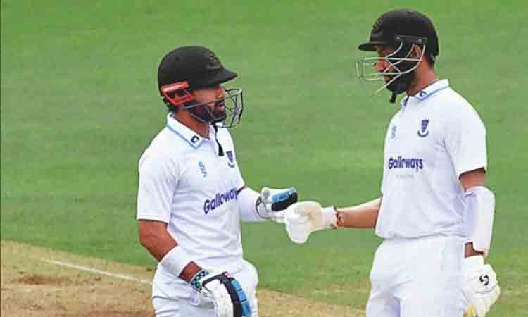 India's Pujara and Pakistan's Rizwan share Sussex century stand