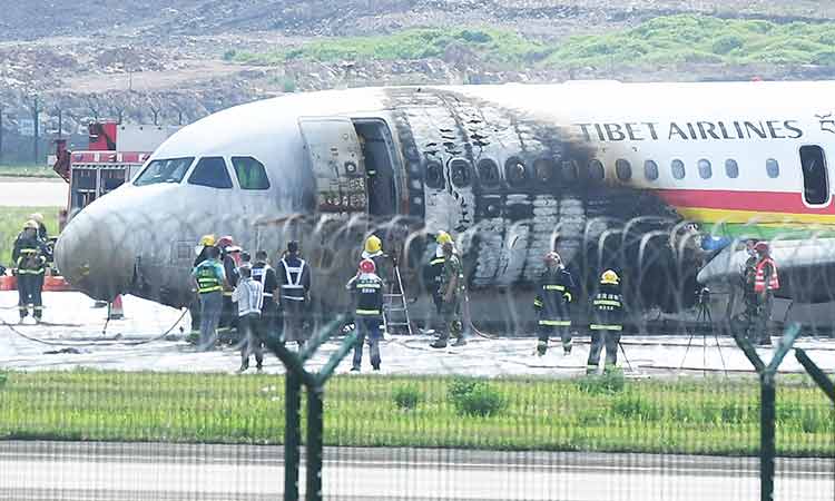 More than 30 passengers injured as Tibet Airlines jet catches fire