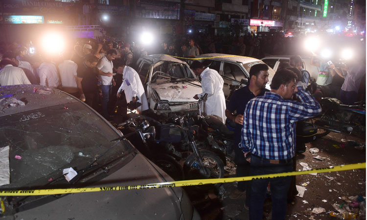 VIDEO: One killed, 12 injured in Karachi bombing