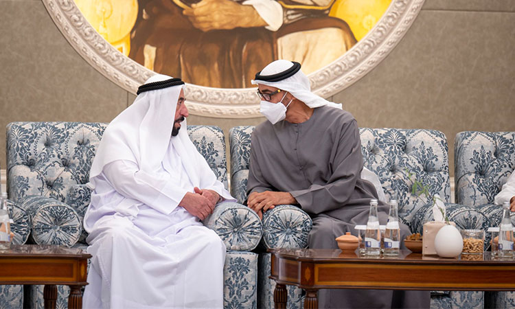 Dr Sheikh Sultan congratulates Sheikh Mohamed on his election as UAE President