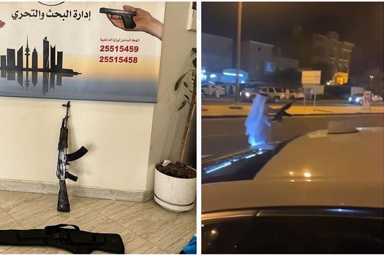 VIDEO: Kuwait arrests 3 for reckless driving and shooting with Kalashnikov at wedding party