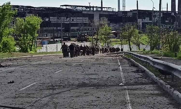 More Ukraine fighters surrender in Mariupol