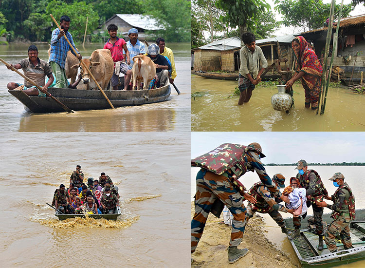 Millions stranded, dozens dead as flood hits India and Bangladesh