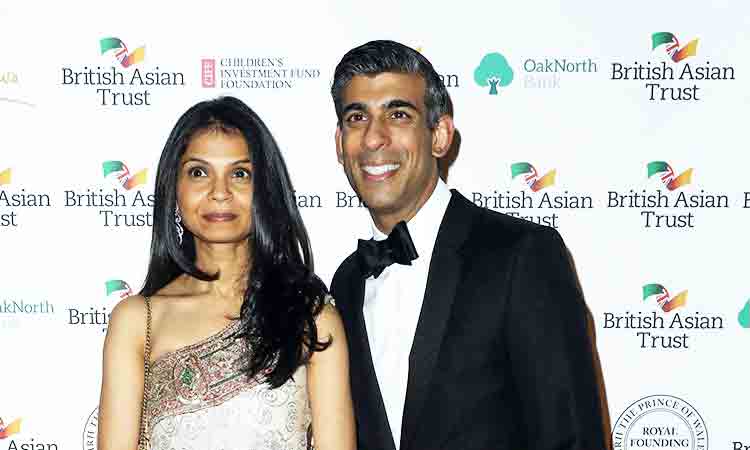 UK Finance Minister Sunak, wife Akshata named in list of Britain's super-rich