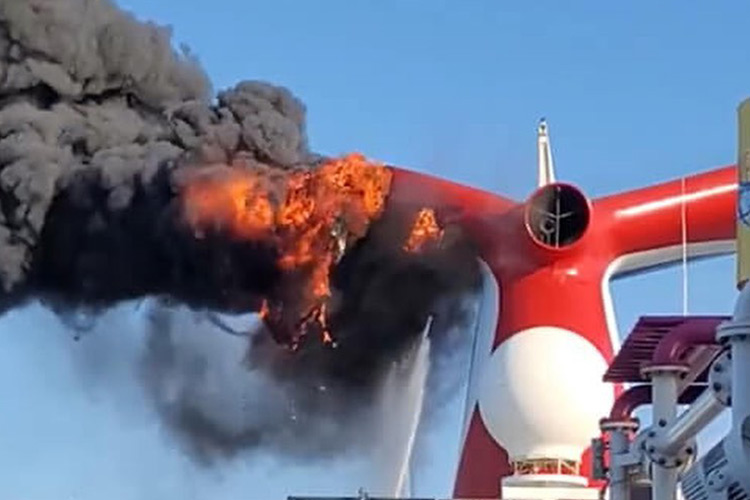 Carnival Cruise ship catches fire, docked at Turks and Caicos Islands