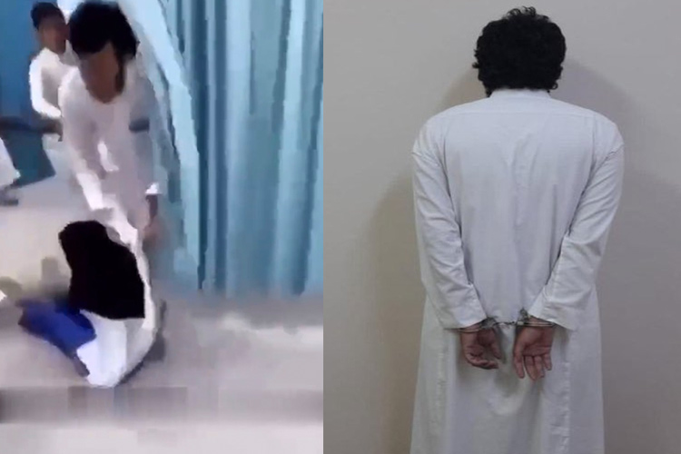 VIDEO: Saudi man arrested for assaulting a nurse at hospital