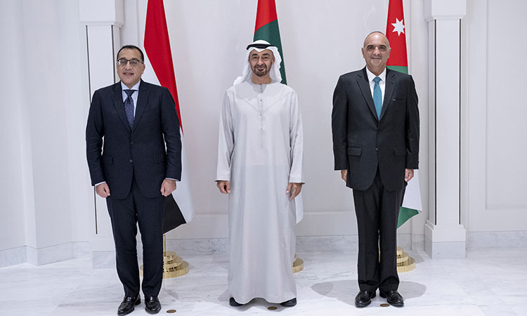 UAE President receives Jordanian and Egyptian PMs, says enhanced partnerships need of the hour