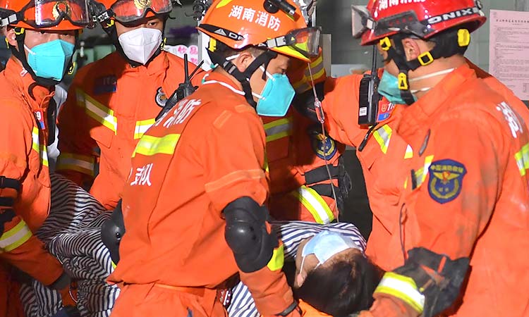 Two more survivors found 3 days after China building collapse