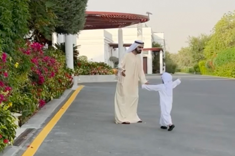 VIDEO: Sheikh Mohammed greeting his grandson on Eid goes viral 