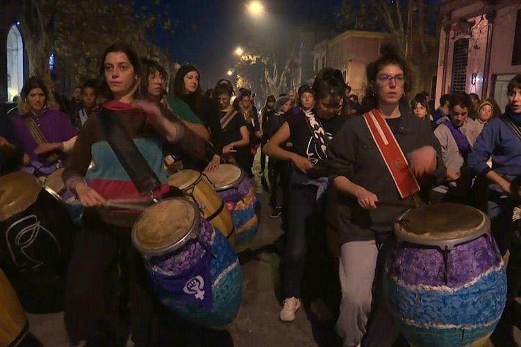 Women's drum troupe defies stereotypes about Uruguay's 'candombe'