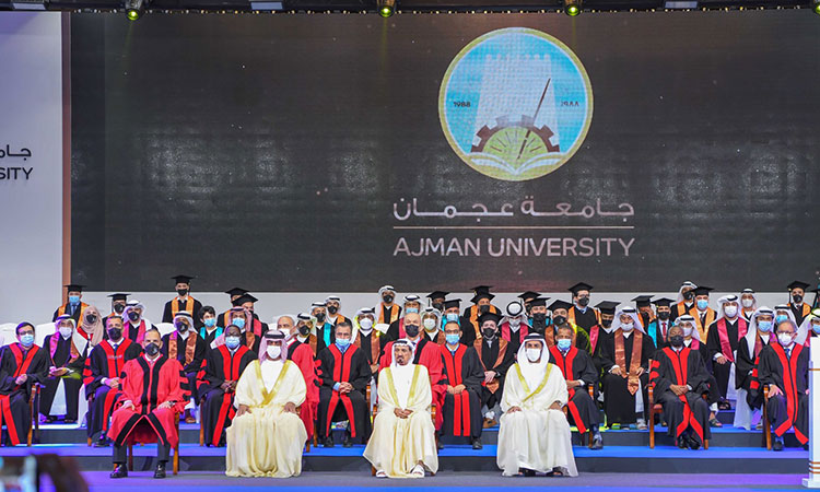 Sheikh Humaid attends graduation of 32nd batch of Ajman University students