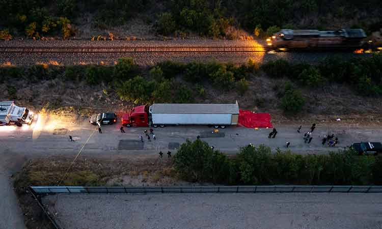 Two Mexicans charged after death of 51 migrants in sweltering Texas truck