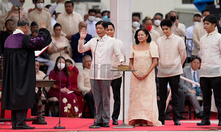 Marcos sworn in as 17th president of Philippines, vows to work for all