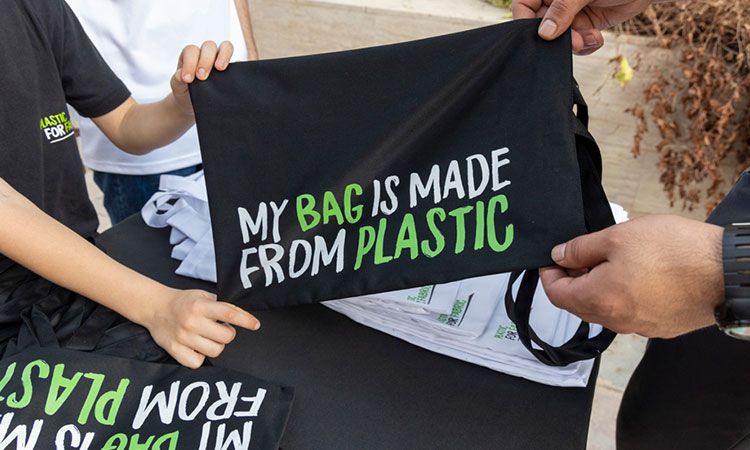 Sustainable City Dubai turns single-use plastic into reusable shopping bags