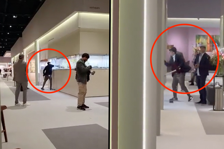 VIDEO: 4 smartly dressed thieves raid Dutch art fair, scoot away with jewellery 