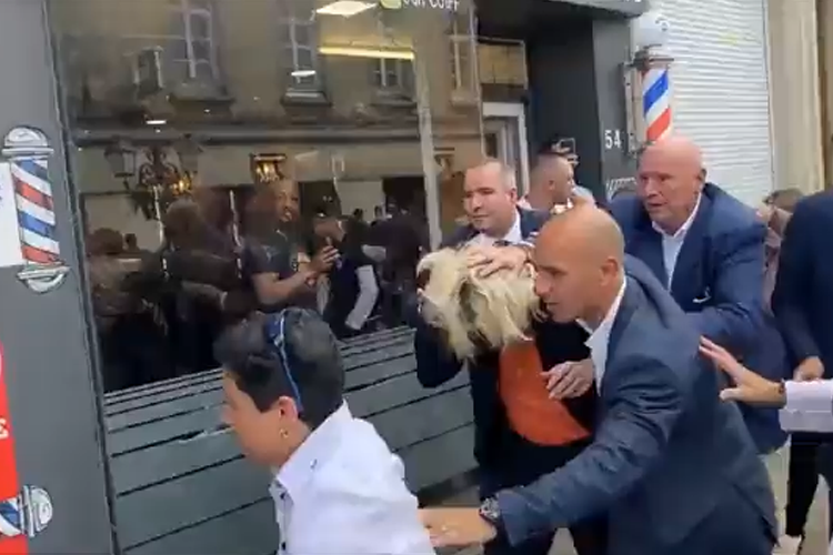 VIDEO: French far-right leader Marine Le Pen pelted with eggs