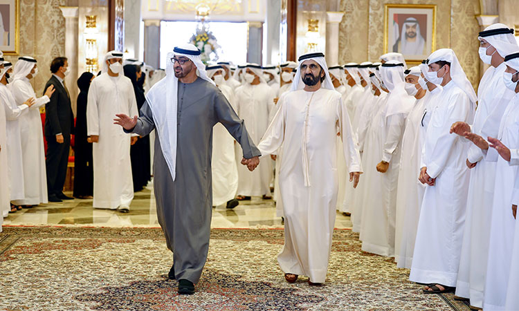 Mohamed Bin Zayed visits Sheikh Mohammed, discusses citizens’ welfare   