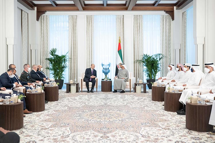 Sheikh Mohamed Bin Zayed and Israel PM Bennett discuss ways to enhance ties