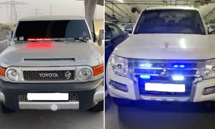 Dubai Police warn against using police emergency strobe lights