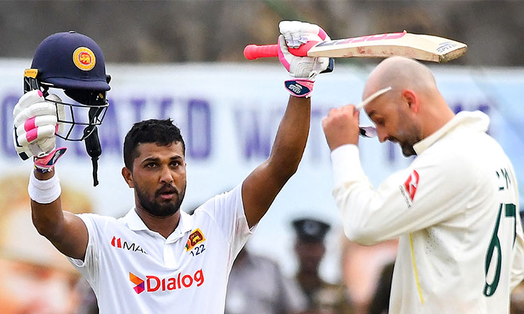 Chandimal ton gives Sri Lanka 67-run lead over Australia in second Test