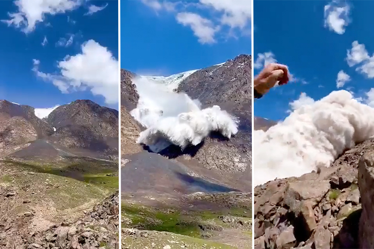 VIDEO: British hiker captures avalanche hurtling towards him in Kyrgyzstan, survives to tell the story