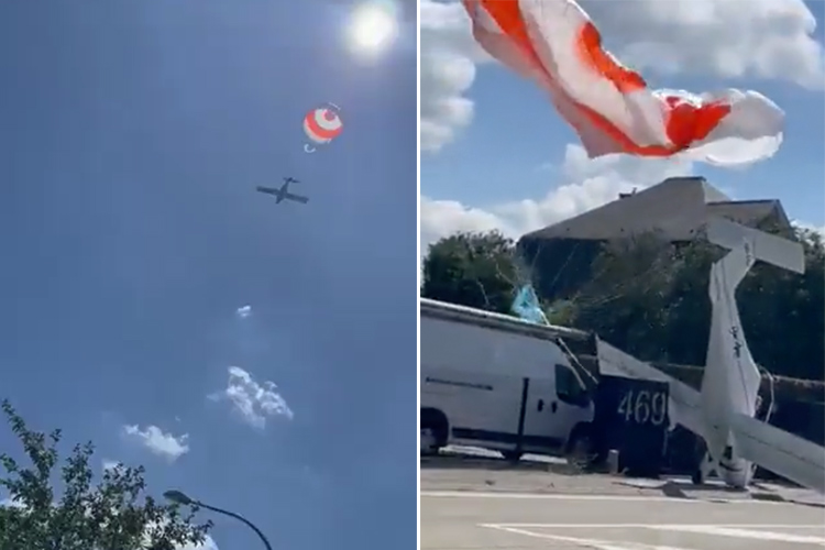 VIDEO: Plane parachutes to ground after midair malfunctioning in unthinkable move