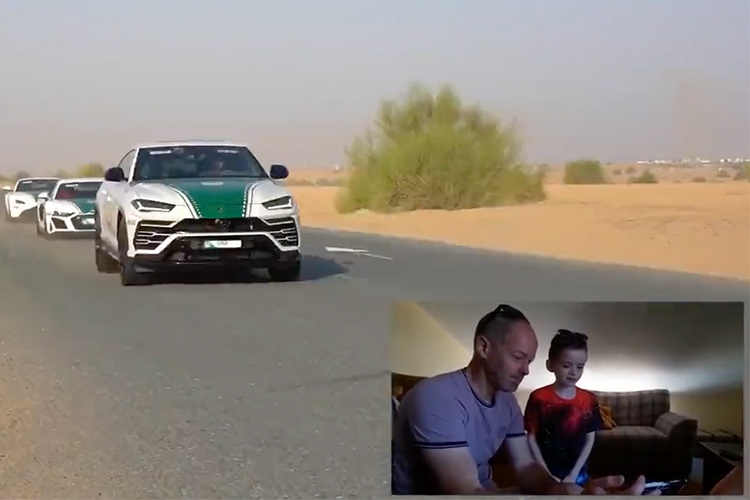 Dubai Police fulfill cancer-stricken Irish child’s wish, show him their luxury sports patrol cars