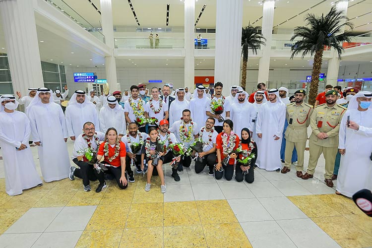 UAE jiu-jitsu team get rousing welcome on return from World Games with five medals