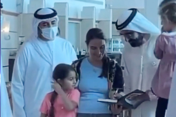 VIDEO: Sheikh Mohammed meets a family during airport tour in Dubai, signs book  