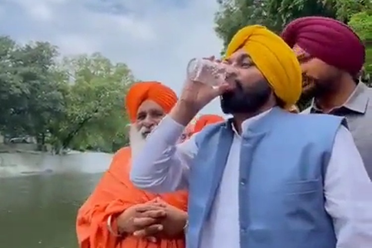 Punjab CM Bhagwant Mann hospitalised after drinking  water from holy river in India 