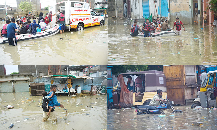 Four die as monsoon rain paralyses Pakistan's biggest city 