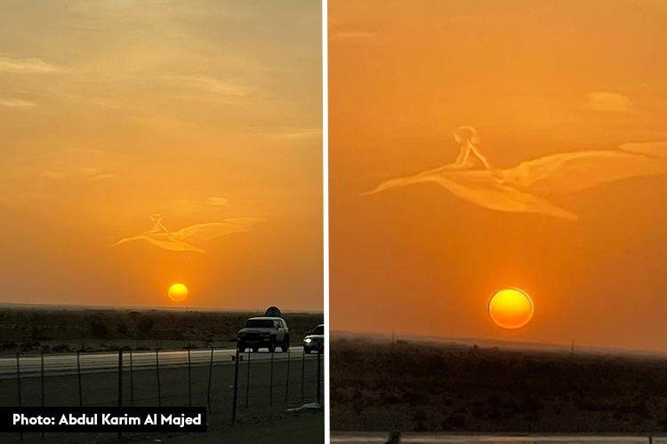 VIDEO: Saudi man captures cloud shaped as ‘child riding a bird,’ but the internet calls it ‘Pareidolia’