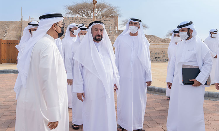 Sheikh Sultan inspects several cultural sites in Fili